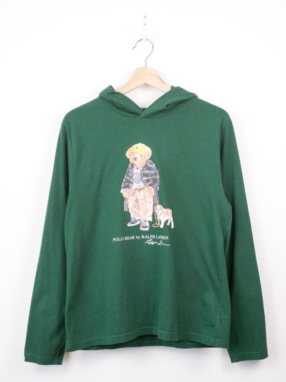 Polo Ralph Lauren Polo Bear Hooded Tee Green Boys XL 18-20